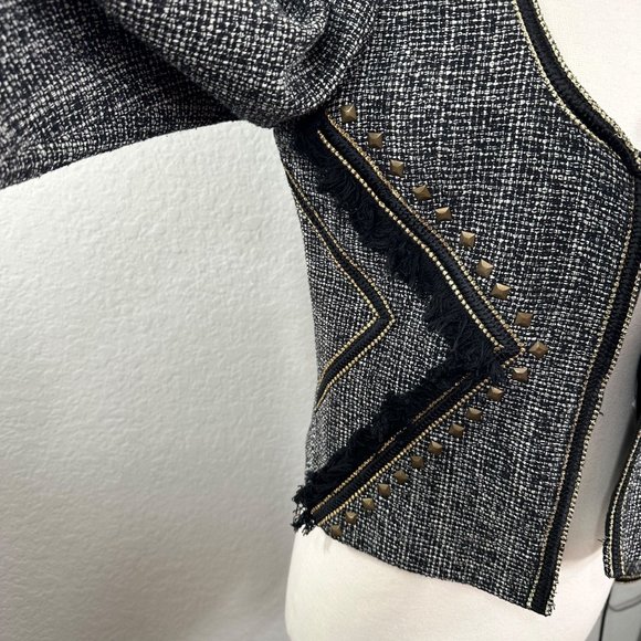 Maison Scotch Slimming Black Tweed Jacket - Picture 4 of 9